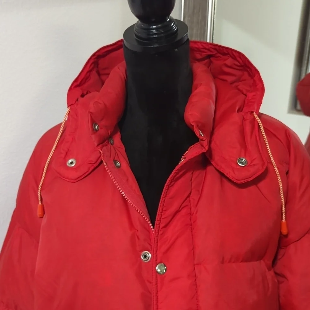 Vintage Swan Brand Down Full Zip Hooded Puffer Jacket